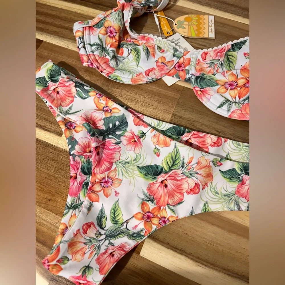 KULANI BIKINI SET ✨ Ditzy Underwire Bikini Top • High Rise Vintage Bikini Bottom